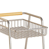 Maxbell Laundry Room Cart with Wheel 2 Tier Rolling Storage Cart for Kitchen Bedroom