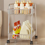 Maxbell Laundry Room Cart with Wheel 2 Tier Rolling Storage Cart for Kitchen Bedroom