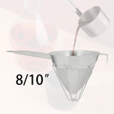 Maxbell Cone Mesh Strainer with Stand with Base with Long Handle for Tea Coffee Flour 20.5cm