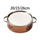 Maxbell Shallow Plate Home Multifunctional Fry Pan Dry Pot for Food Stewing Steaming 20cmx6.2cm