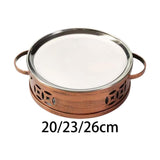 Maxbell Shallow Plate Home Multifunctional Fry Pan Dry Pot for Food Stewing Steaming 20cmx6.2cm