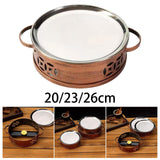 Maxbell Shallow Plate Home Multifunctional Fry Pan Dry Pot for Food Stewing Steaming 20cmx6.2cm