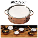 Maxbell Shallow Plate Home Multifunctional Fry Pan Dry Pot for Food Stewing Steaming 20cmx6.2cm