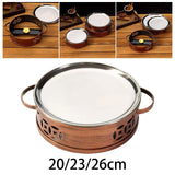 Maxbell Shallow Plate Home Multifunctional Fry Pan Dry Pot for Food Stewing Steaming 20cmx6.2cm