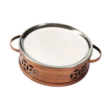 Maxbell Shallow Plate Home Multifunctional Fry Pan Dry Pot for Food Stewing Steaming 23cmx5.7cm