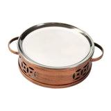 Maxbell Shallow Plate Home Multifunctional Fry Pan Dry Pot for Food Stewing Steaming 26cmx5.7cm