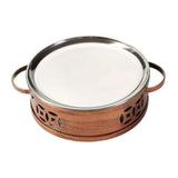 Maxbell Shallow Plate Home Multifunctional Fry Pan Dry Pot for Food Stewing Steaming 26cmx5.7cm