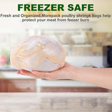 Maxbell 100 Pieces Transparent Poultry Shrink Bags Multipurpose Waterproof 40.5x25cm
