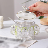 Maxbell Sugar Bowl Pepper Dispenser with Lid and Spoon Canister Decorative Salt Bowl