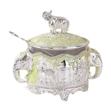 Maxbell Sugar Bowl Pepper Dispenser with Lid and Spoon Canister Decorative Salt Bowl