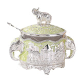 Maxbell Sugar Bowl Pepper Dispenser with Lid and Spoon Canister Decorative Salt Bowl
