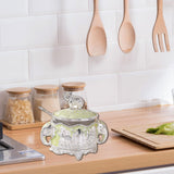 Maxbell Sugar Bowl Pepper Dispenser with Lid and Spoon Canister Decorative Salt Bowl