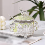Maxbell Sugar Bowl Pepper Dispenser with Lid and Spoon Canister Decorative Salt Bowl