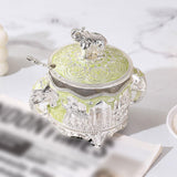 Maxbell Sugar Bowl Pepper Dispenser with Lid and Spoon Canister Decorative Salt Bowl
