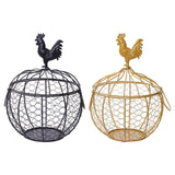 Maxbell Metal Wire Egg Basket Collecting Basket Sturdy Versatile Chicken Egg Basket Black