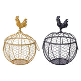 Maxbell Metal Wire Egg Basket Collecting Basket Sturdy Versatile Chicken Egg Basket Black