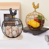 Maxbell Metal Wire Egg Basket Collecting Basket Sturdy Versatile Chicken Egg Basket Black