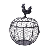 Maxbell Metal Wire Egg Basket Collecting Basket Sturdy Versatile Chicken Egg Basket Black