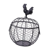 Maxbell Metal Wire Egg Basket Collecting Basket Sturdy Versatile Chicken Egg Basket Black