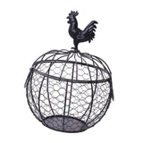 Maxbell Metal Wire Egg Basket Collecting Basket Sturdy Versatile Chicken Egg Basket Black