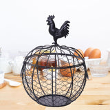 Maxbell Metal Wire Egg Basket Collecting Basket Sturdy Versatile Chicken Egg Basket Black