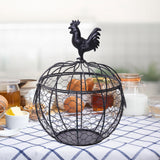 Maxbell Metal Wire Egg Basket Collecting Basket Sturdy Versatile Chicken Egg Basket Black
