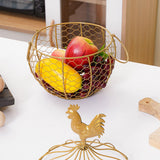 Maxbell Metal Wire Egg Basket Collecting Basket Sturdy Versatile Chicken Egg Basket Gold