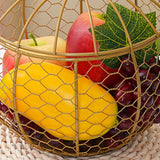 Maxbell Metal Wire Egg Basket Collecting Basket Sturdy Versatile Chicken Egg Basket Gold