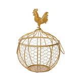 Maxbell Metal Wire Egg Basket Collecting Basket Sturdy Versatile Chicken Egg Basket Gold
