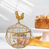 Maxbell Metal Wire Egg Basket Collecting Basket Sturdy Versatile Chicken Egg Basket Gold