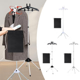 Maxbell Steamer Hanger Stand Adjustable Height Lightweight Space Saving Garment Rack white