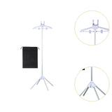 Maxbell Steamer Hanger Stand Adjustable Height Lightweight Space Saving Garment Rack white