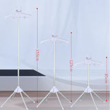 Maxbell Steamer Hanger Stand Adjustable Height Lightweight Space Saving Garment Rack white