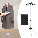 Maxbell Steamer Hanger Stand Adjustable Height Lightweight Space Saving Garment Rack black
