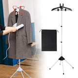 Maxbell Steamer Hanger Stand Adjustable Height Lightweight Space Saving Garment Rack black