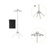Maxbell Steamer Hanger Stand Adjustable Height Lightweight Space Saving Garment Rack grey