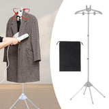 Maxbell Steamer Hanger Stand Adjustable Height Lightweight Space Saving Garment Rack grey