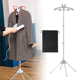 Maxbell Steamer Hanger Stand Adjustable Height Lightweight Space Saving Garment Rack grey
