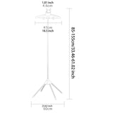 Maxbell Steamer Hanger Stand Adjustable Height Lightweight Space Saving Garment Rack grey