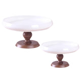 Maxbell Ceramic Cake Stand Round Dessert Display Holder for Countertop Event
