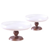 Maxbell Ceramic Cake Stand Round Dessert Display Holder for Countertop Event