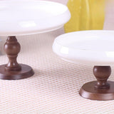 Maxbell Ceramic Cake Stand Round Dessert Display Holder for Countertop Event