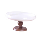 Maxbell Ceramic Cake Stand Round Dessert Display Holder for Countertop Event
