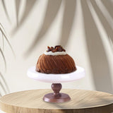 Maxbell Ceramic Cake Stand Round Dessert Display Holder for Countertop Event
