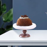 Maxbell Ceramic Cake Stand Round Dessert Display Holder for Countertop Event