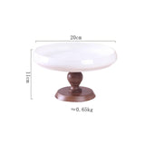Maxbell Ceramic Cake Stand Round Dessert Display Holder for Countertop Event