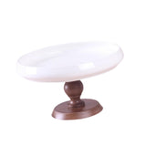 Maxbell Ceramic Cake Stand Round Dessert Display Holder for Countertop Event