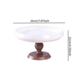 Maxbell Ceramic Cake Stand Round Dessert Display Holder for Countertop Event