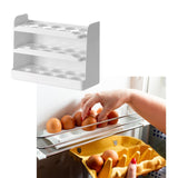 Maxbell Flippable Egg Holder 30 Grid Egg Storage Organizer for Fridge Cabinet Pantry