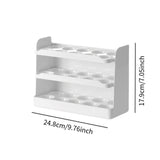 Maxbell Flippable Egg Holder 30 Grid Egg Storage Organizer for Fridge Cabinet Pantry